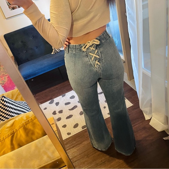 Urban Outfitters BDG Lace-Up Flare Jean - Picture 11 of 13